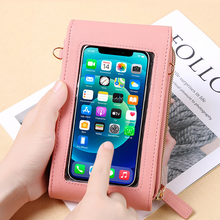 Lade das Bild in den Galerie-Viewer, Multifunktionale Touchscreen-Handytasche - modischer Schutz für Handys pink
