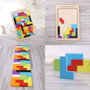 Tetris Puzzle Spiel aus Holz