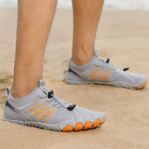 Unisex-Barfußschuhe "Sport Pro" - für Sport, Wandern, Trail Running - die gesündesten Schuhe - große Zehenfreiheit_grau