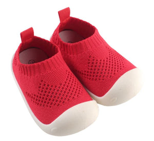 Babyschuhe / Barfuß-Schuhe für Babys - atmungsaktiv, superleicht, waschbar rot 2