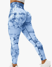 Lade das Bild in den Galerie-Viewer, Damen Gym Leggings - High Waist - Yoga Leggings_blau 1
