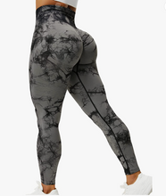 Lade das Bild in den Galerie-Viewer, Damen Gym Leggings - High Waist - Yoga Leggings_schwarz grau 1
