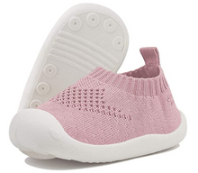 Lade das Bild in den Galerie-Viewer, Babyschuhe / Barfuß-Schuhe für Babys - atmungsaktiv, superleicht, waschbar rosa
