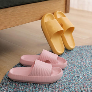  Orthopädische Sandalen / Hausschuhe (extra weich) - Laufen wie auf Wolke 7 - pink und gelb