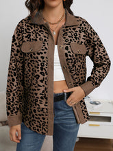 Lade das Bild in den Galerie-Viewer, WOLF Fruhling Damen Leopardenmuster Cord Langarm Lose Jacke
