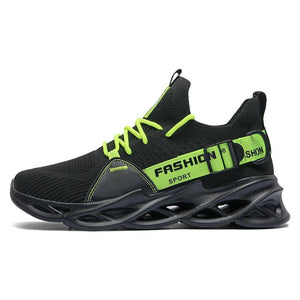Unisex-Sneakers "Mucci" - elastisch, Barfuss-kompatibel, atmungsaktiv_schwarz / grün