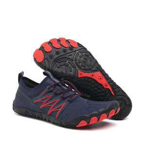 Unisex-Barfußschuhe "Sport Pro" - für Sport, Wandern, Trail Running - die gesündesten Schuhe - große Zehenfreiheit_dunkelblau 2