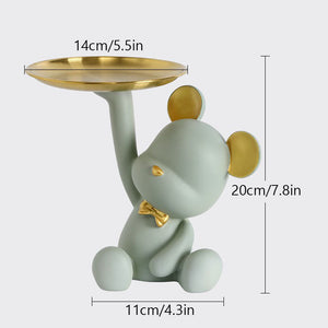 Mr. Bear - Modernes Tablett Bärenstatuen