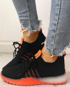 Mesh-Sneaker "Saranna" - ultraleicht, atmungsaktiv, Barfuss-kompatibel schwarz / orange