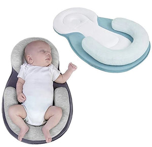 Verstellbares Babybett - gegen Plattkopf und Verdauungsprobleme  blau und schwarz