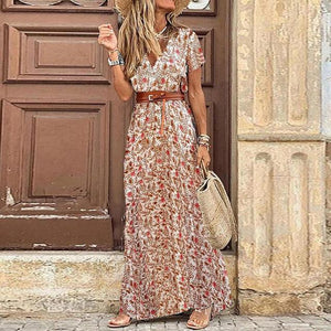 Clana Boho Kleid | Langes Ibiza Faltenkleid