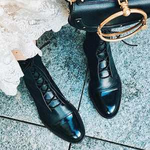 Gaboura klassische Vintage-Stiefel mit Absatz für Damen - hochwertig, stylish, warm & bequem_schwarz_7