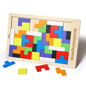 Tetris Puzzle Spiel aus Holz