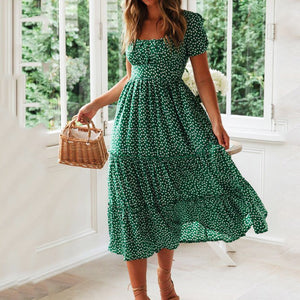 Claudia Vintage Kleid | Kleid mit Polka Dot Print für Frauen