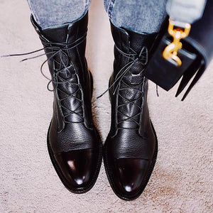 Gaboura klassische Vintage-Stiefel mit Absatz für Damen - hochwertig, stylish, warm & bequem_schwarz_3