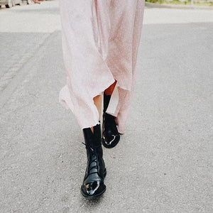 Gaboura klassische Vintage-Stiefel mit Absatz für Damen - hochwertig, stylish, warm & bequem_schwarz_5