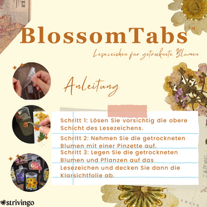 BlossomTabs™ Lesezeichen für getrocknete Blumen, Fotos oder Notizen (80er Set)