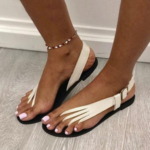 Damen Sommer einzigartiges Design flache Sandalen