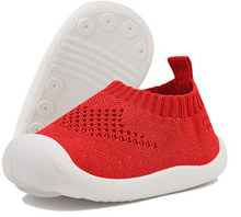 Lade das Bild in den Galerie-Viewer, Babyschuhe / Barfuß-Schuhe für Babys - atmungsaktiv, superleicht, waschbar rot
