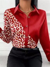 Lade das Bild in den Galerie-Viewer, Beska Leopard Bluse | Elegantes Damenhemd mit Leopardenmuster in Satinoptik
