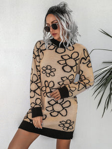 Kiyomi™ | Pulloverkleid mit Blumenmuster