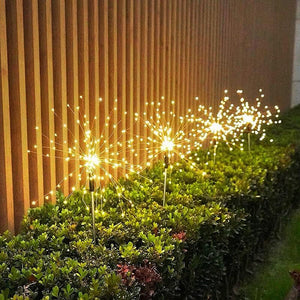 Wasserdichte LED Solar Gartenleuchten - Feuerwerk