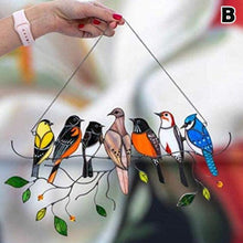 Lade das Bild in den Galerie-Viewer, Buntglasfensterbehänge Vögel Haus Dekoration Bird  Ornaments
