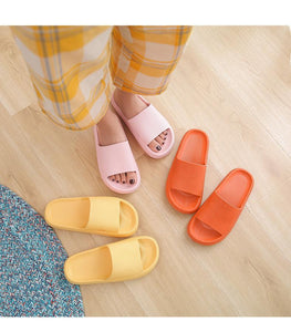 Orthopädische Sandalen / Hausschuhe (extra weich) - Laufen wie auf Wolke 7 - gelb orange pink