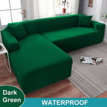 Lade das Bild in den Galerie-Viewer, Waschbarer Sofabezug - Erweckt Dein Sofa zu neuem Leben - verlängert die Lebensdauer, wasserdicht, dehnbar_dunkelgrün
