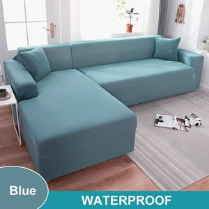 Waschbarer Sofabezug - Erweckt Dein Sofa zu neuem Leben - verlängert die Lebensdauer, wasserdicht, dehnbar_hellblau