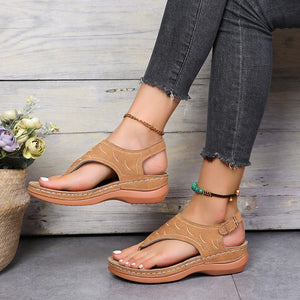 Sommerschuhe Roman Retro Style Clip Toe Sandalen Frauen Knöchel Schnalle Schuhe