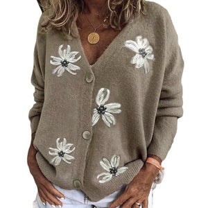 WOLF Blumen-Muster Lässiges Sweatshirt