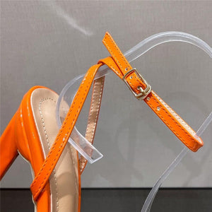 Orange Gladiator Heels